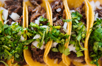 Tacos and a drink